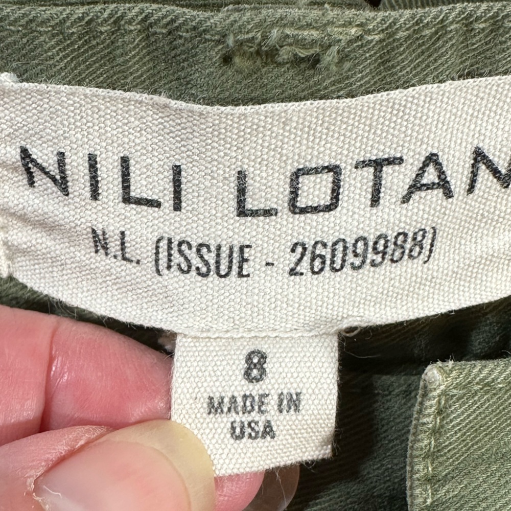 Nili Lotan Olive Green High-Rise Women’s Jeans - Picture 6 of 10